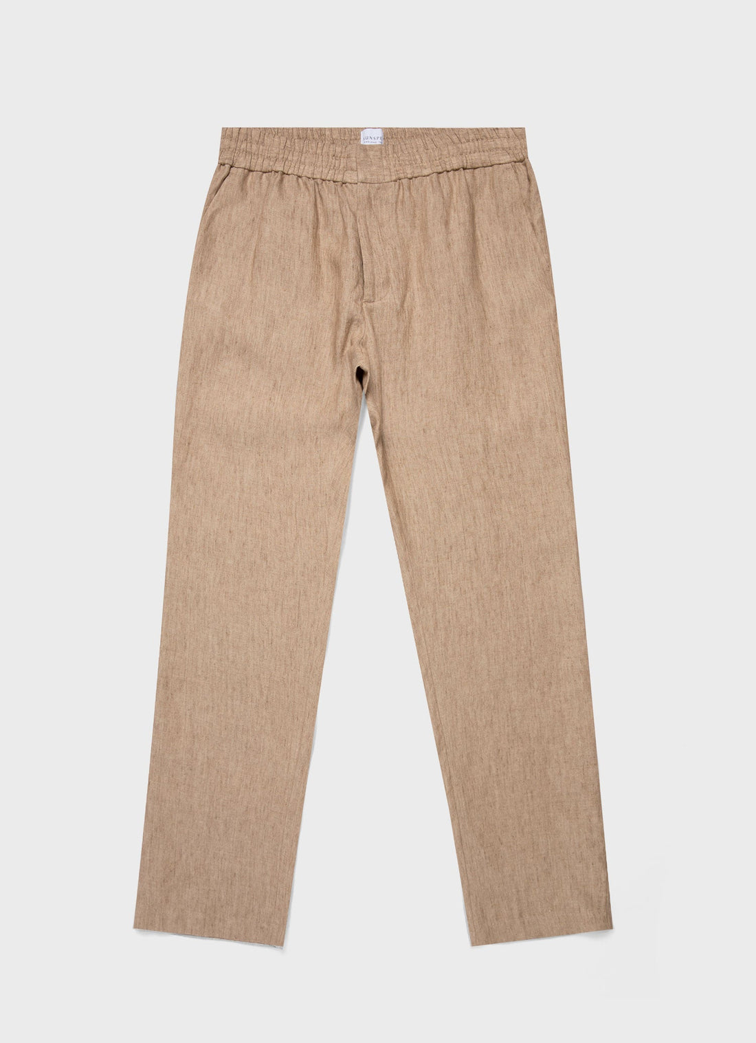 Men's Linen Drawstring Trouser in Dune Melange
